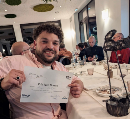 Lorenzo, a third-year PhD student at LIME, receives the prestigious Jean Besson Prize.